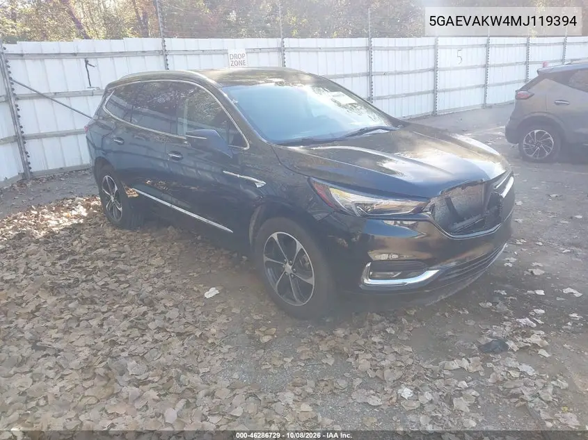 BUICK ENCLAVE 2021, VIN 5GAEVAKW4MJ119394