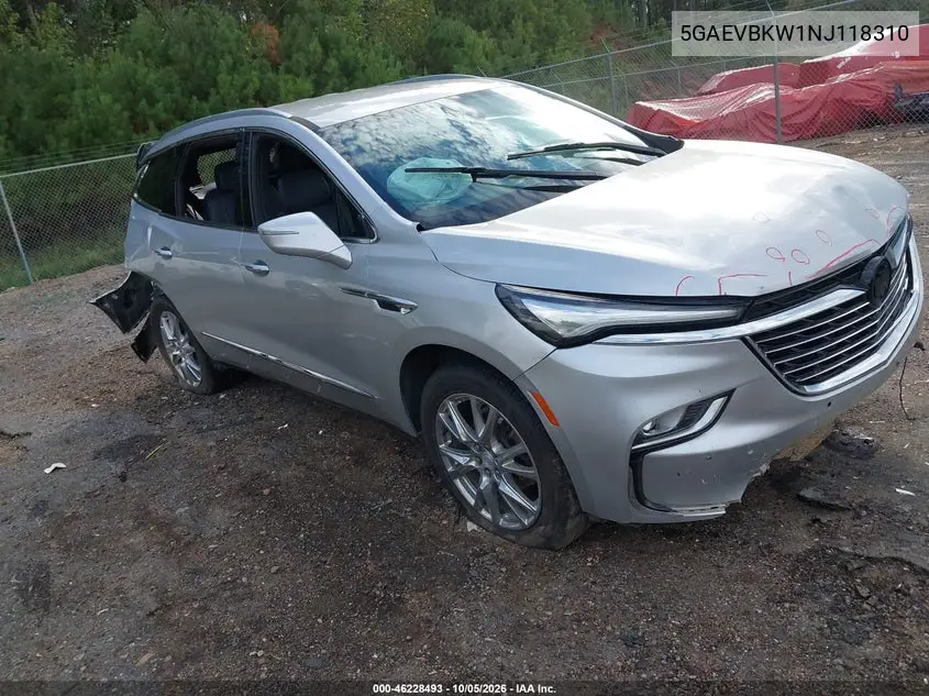 BUICK ENCLAVE 2022, VIN 5GAEVBKW1NJ118310