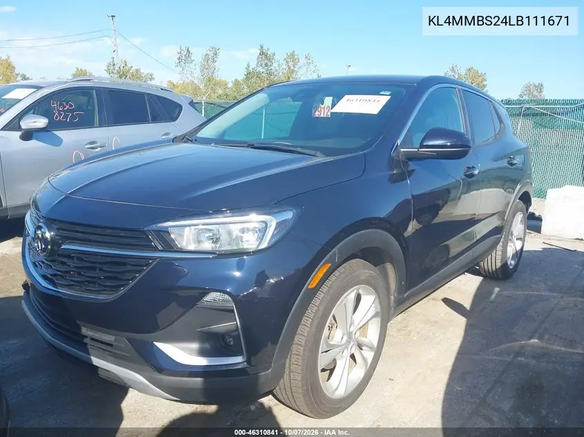 2020 BUICK ENCORE GX VIN KL4MMBS24LB111671 — фото 2