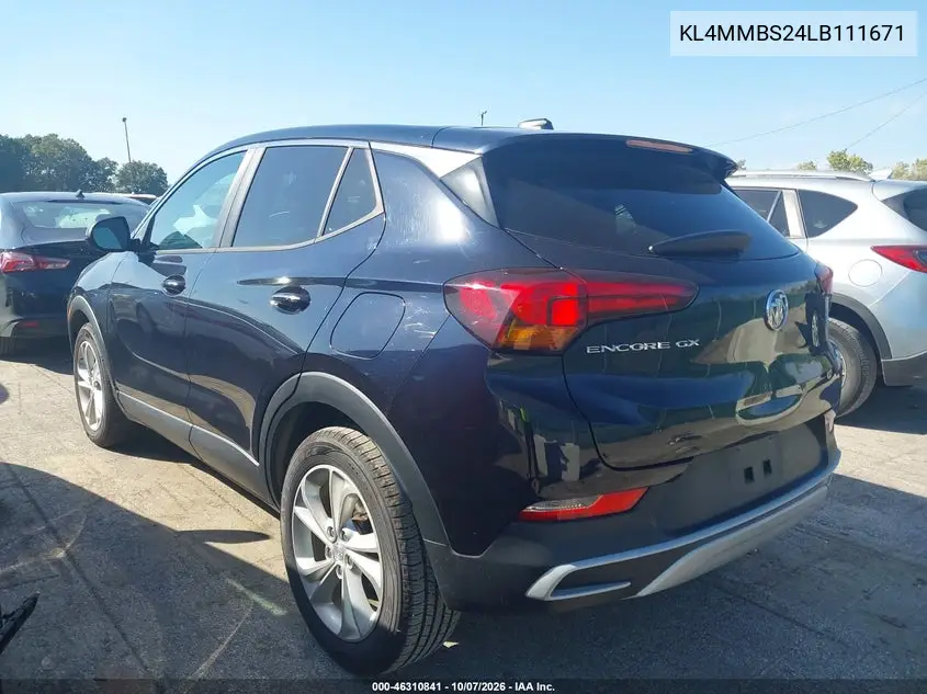 2020 BUICK ENCORE GX VIN KL4MMBS24LB111671 — фото 3