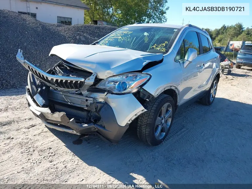 2013 BUICK ENCORE VIN KL4CJASB3DB190721 — фото 2