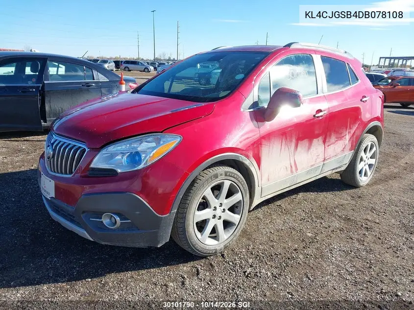 2013 BUICK ENCORE VIN KL4CJGSB4DB078108 — фото 2