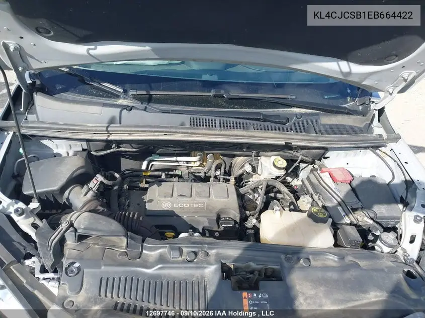 2014 BUICK ENCORE VIN KL4CJCSB1EB664422 — фото 10