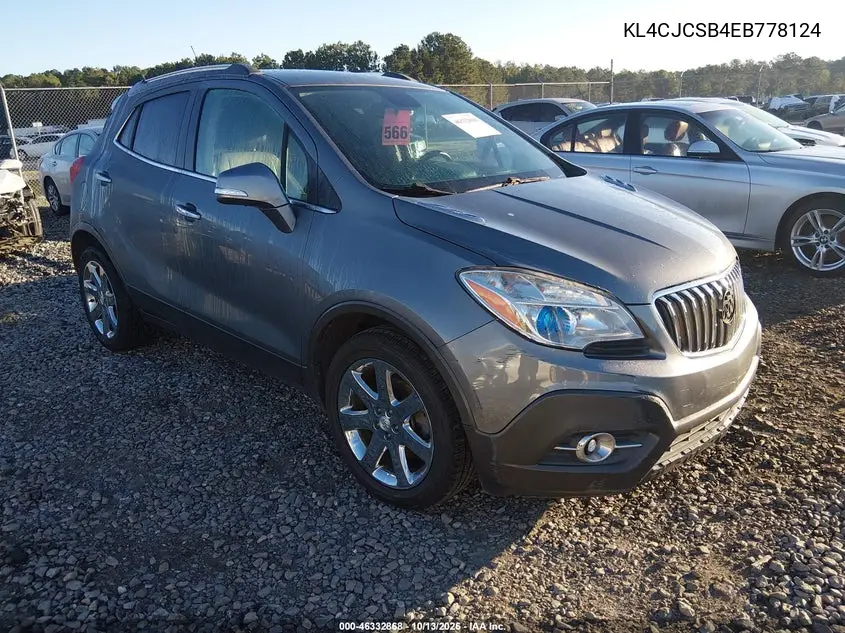 BUICK ENCORE 2014, VIN KL4CJCSB4EB778124