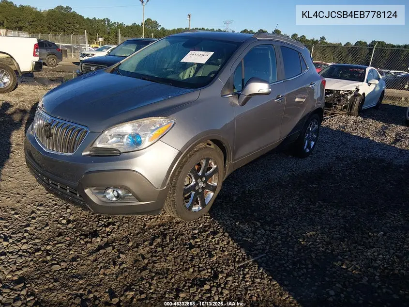 2014 BUICK ENCORE VIN KL4CJCSB4EB778124 — фото 2