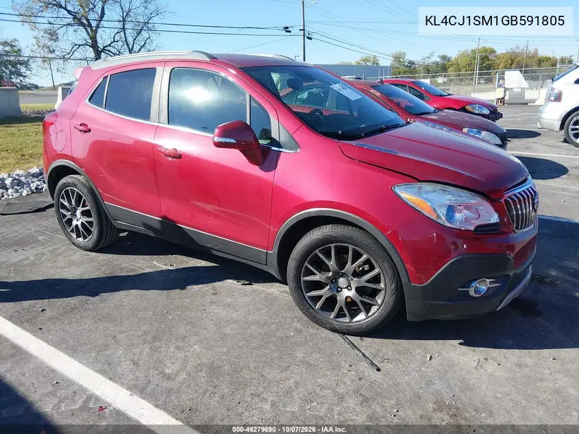 BUICK ENCORE 2016, VIN KL4CJ1SM1GB591805