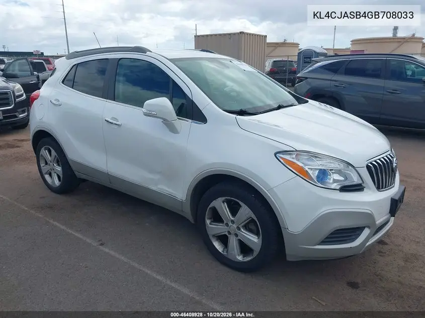 BUICK ENCORE 2016, VIN KL4CJASB4GB708033