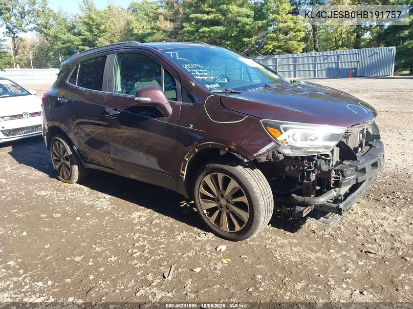 BUICK ENCORE 2017, VIN KL4CJESB0HB191757