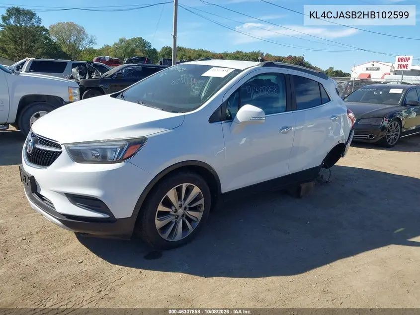 2017 BUICK ENCORE VIN KL4CJASB2HB102599 — фото 2
