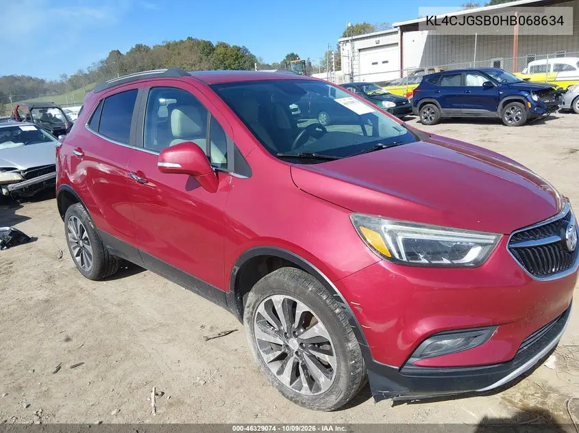 BUICK ENCORE 2017, VIN KL4CJGSB0HB068634