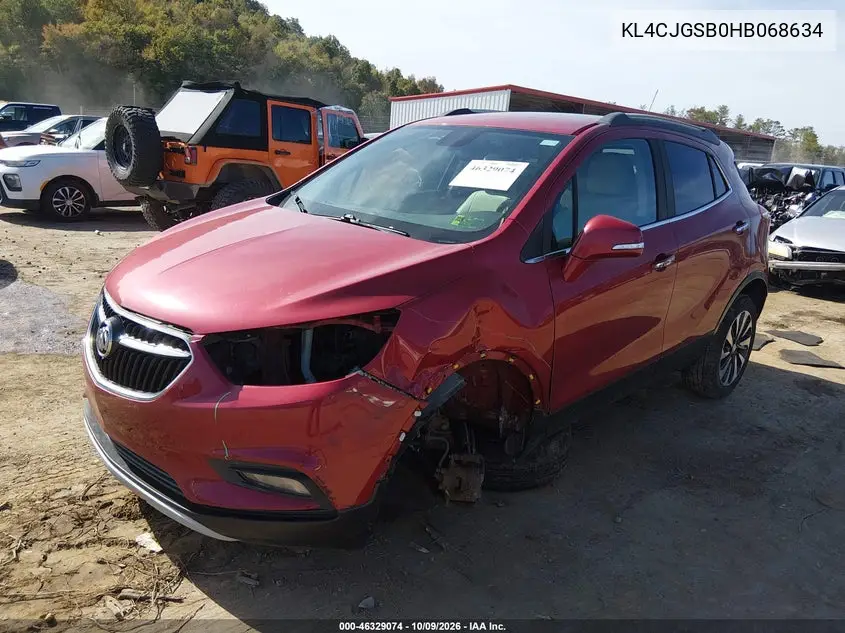 2017 BUICK ENCORE VIN KL4CJGSB0HB068634 — фото 2