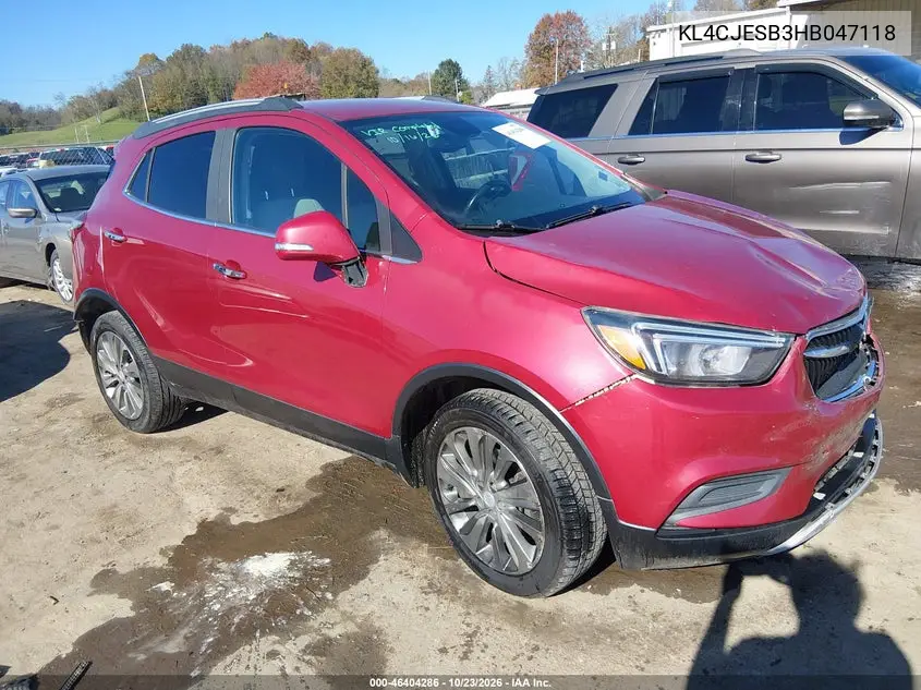 BUICK ENCORE 2017, VIN KL4CJESB3HB047118