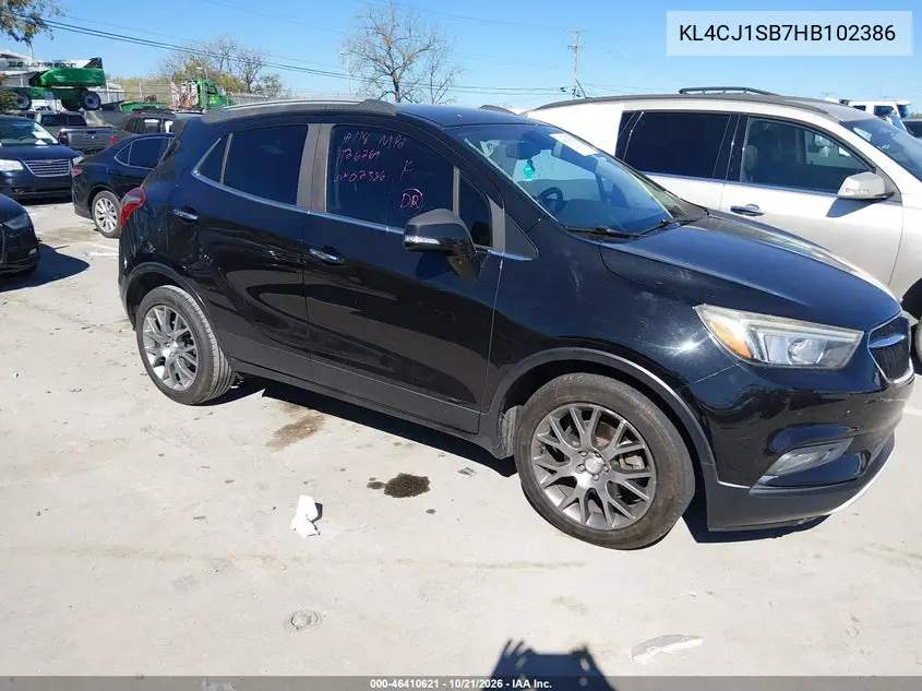 BUICK ENCORE 2017, VIN KL4CJ1SB7HB102386
