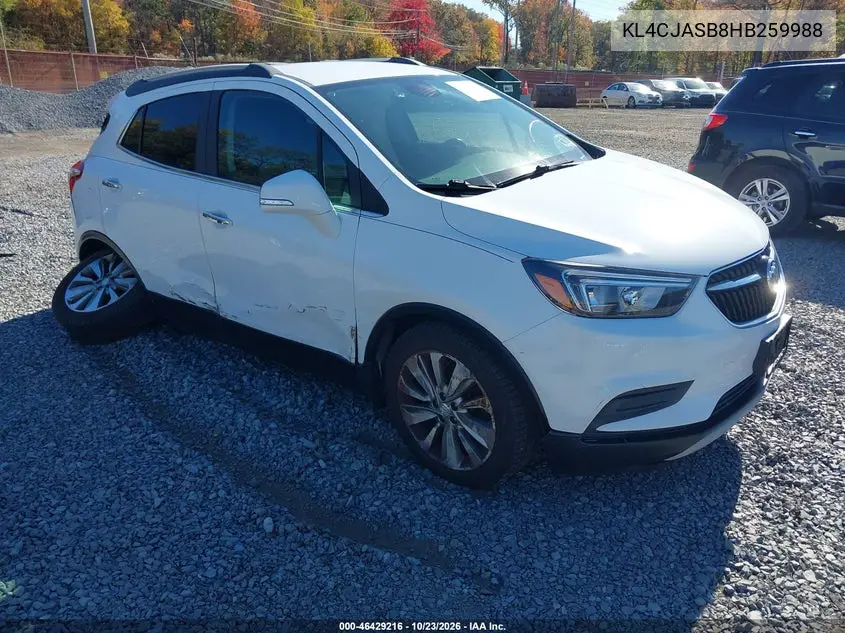 BUICK ENCORE 2017, VIN KL4CJASB8HB259988