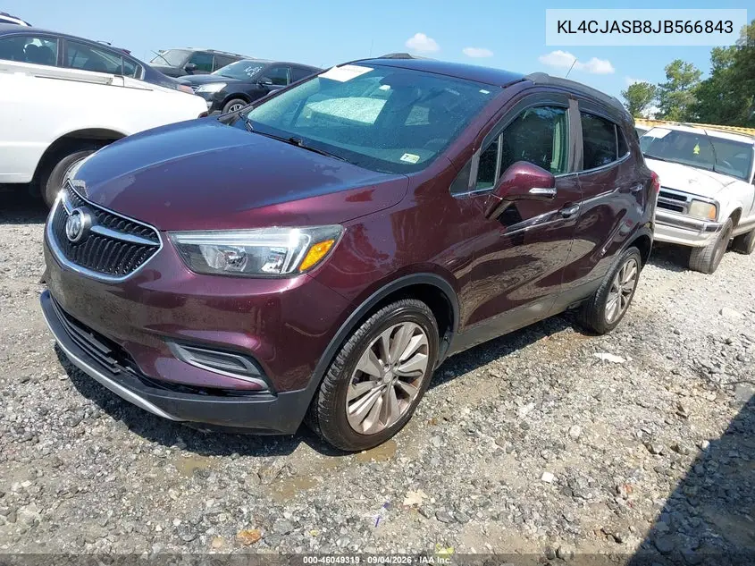 2018 BUICK ENCORE VIN KL4CJASB8JB566843 — фото 2