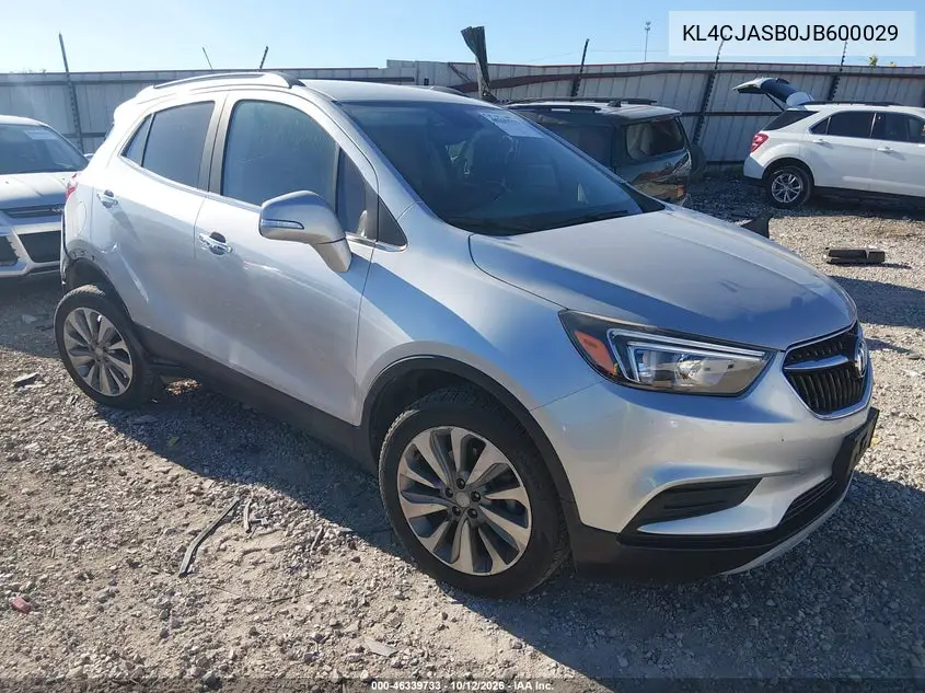 BUICK ENCORE 2018, VIN KL4CJASB0JB600029
