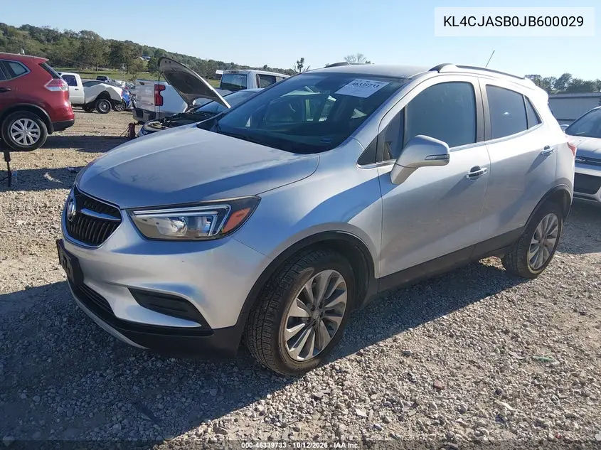 2018 BUICK ENCORE VIN KL4CJASB0JB600029 — фото 2