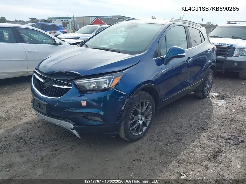 2019 BUICK ENCORE VIN KL4CJ1SB7KB890285 — фото 2