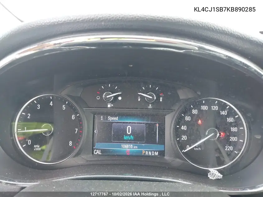 2019 BUICK ENCORE VIN KL4CJ1SB7KB890285 — фото 7