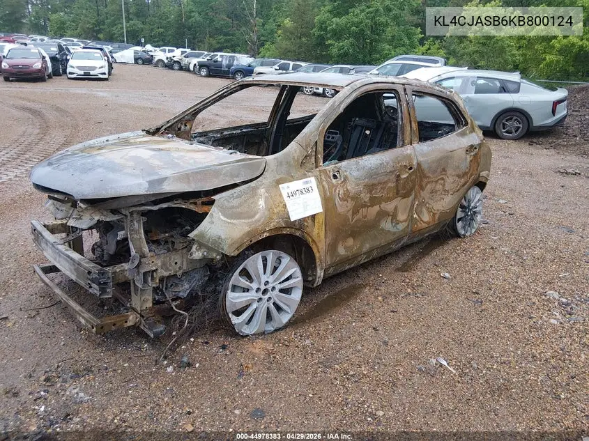 2019 BUICK ENCORE VIN KL4CJASB6KB800124 — фото 2