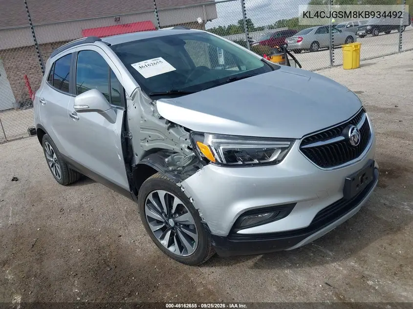 BUICK ENCORE 2019, VIN KL4CJGSM8KB934492