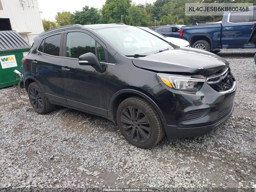 BUICK ENCORE 2019, VIN KL4CJESB6KB800468