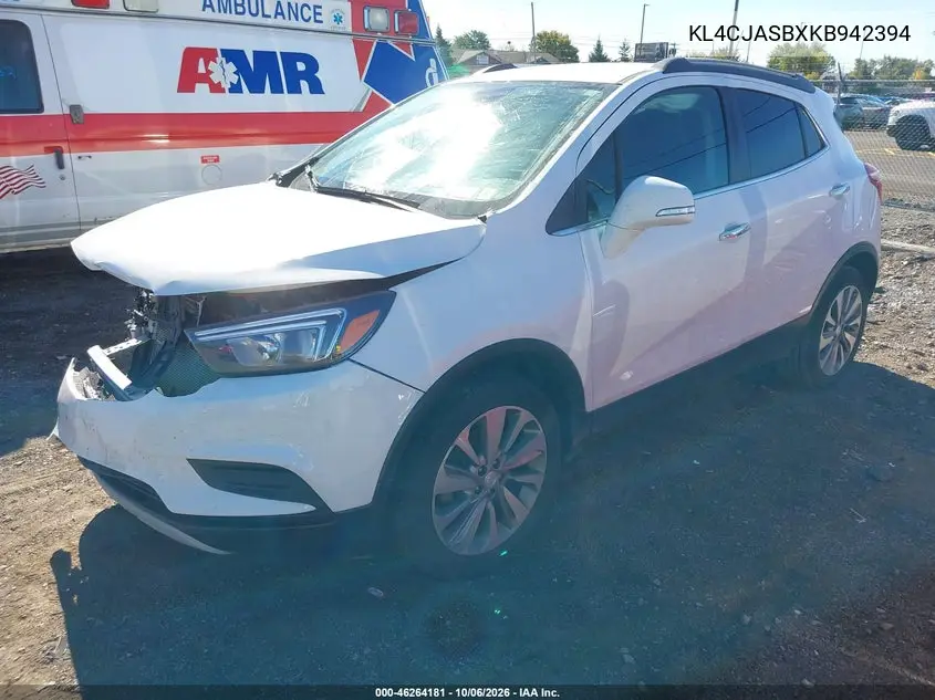 2019 BUICK ENCORE VIN KL4CJASBXKB942394 — фото 2