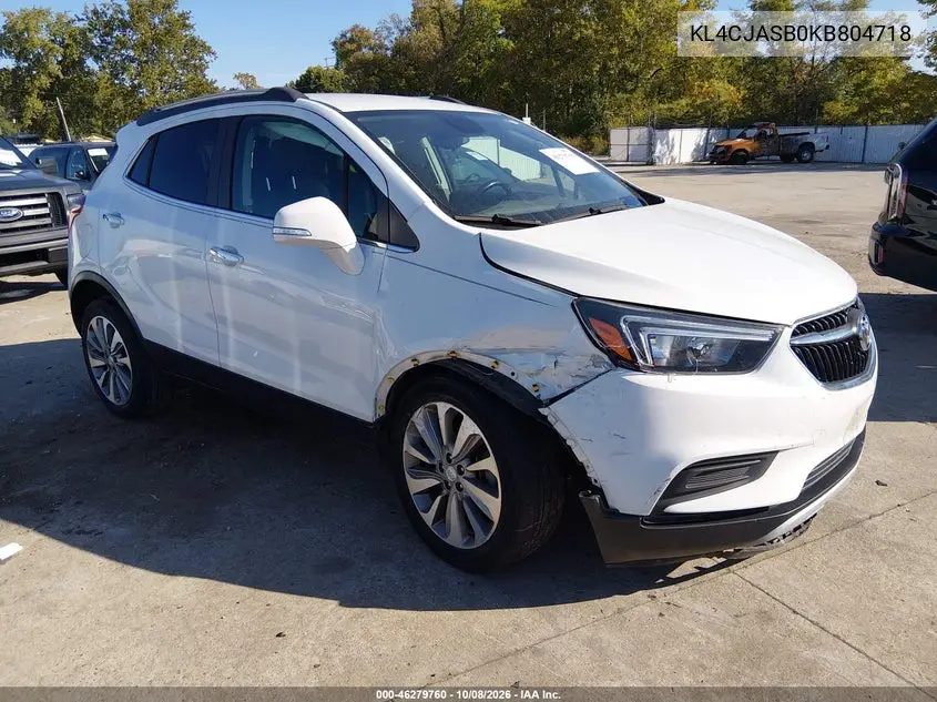 BUICK ENCORE 2019, VIN KL4CJASB0KB804718