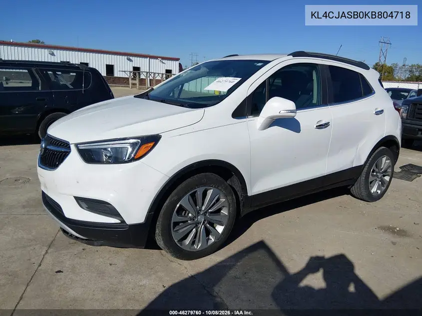 2019 BUICK ENCORE VIN KL4CJASB0KB804718 — фото 2