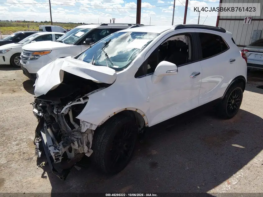 2019 BUICK ENCORE VIN KL4CJASB6KB761423 — фото 2