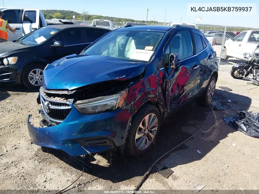 2019 BUICK ENCORE VIN KL4CJASB5KB759937 — фото 2