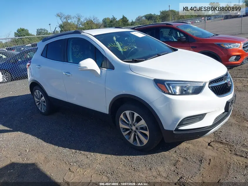 BUICK ENCORE 2019, VIN KL4CJESB0KB800899
