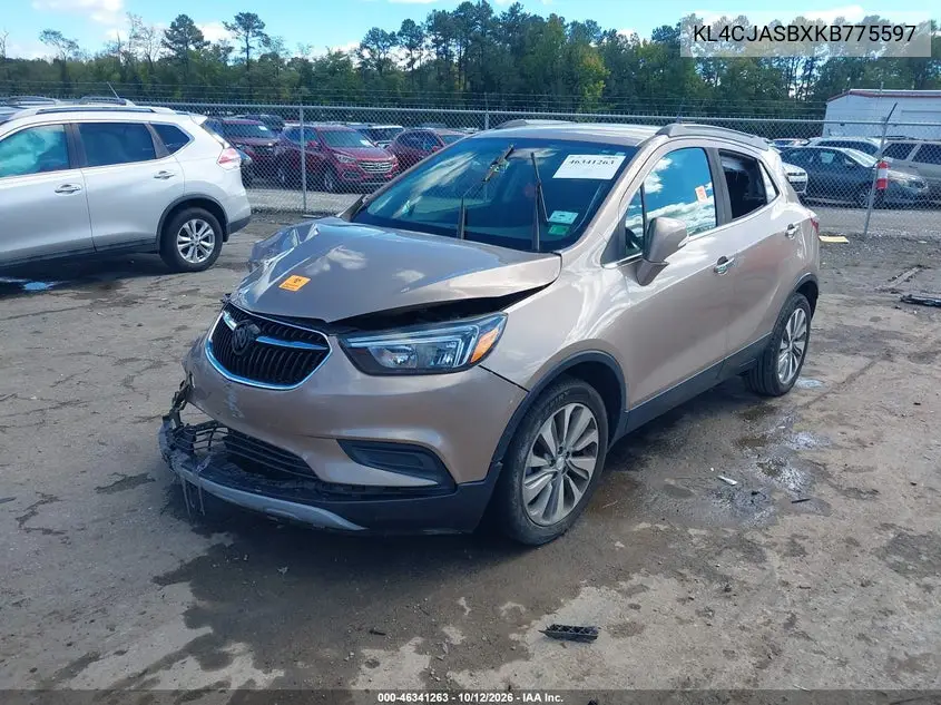 2019 BUICK ENCORE VIN KL4CJASBXKB775597 — фото 2