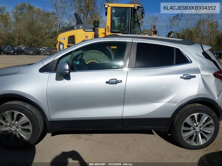2019 BUICK ENCORE VIN KL4CJESBXKB934352 — фото 14