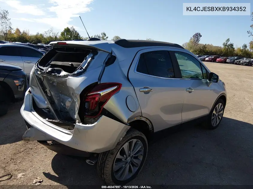 2019 BUICK ENCORE VIN KL4CJESBXKB934352 — фото 4