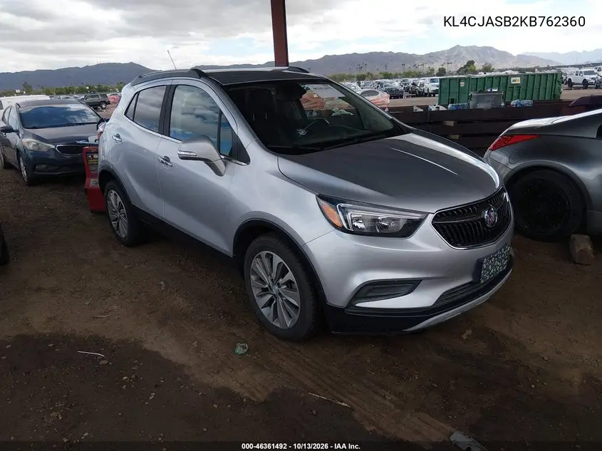 BUICK ENCORE 2019, VIN KL4CJASB2KB762360