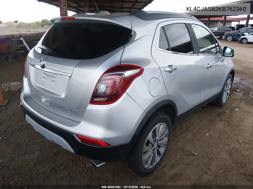 2019 BUICK ENCORE VIN KL4CJASB2KB762360 — фото 4