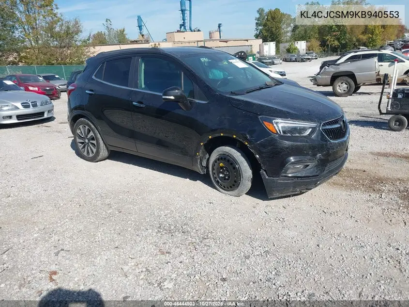 BUICK ENCORE 2019, VIN KL4CJCSM9KB940553