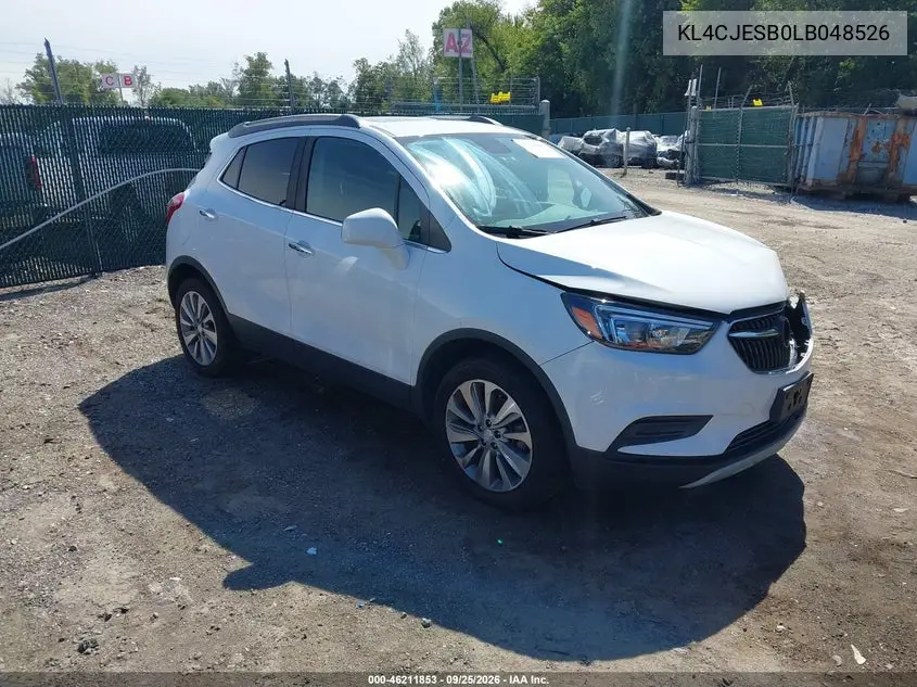 BUICK ENCORE 2020, VIN KL4CJESB0LB048526
