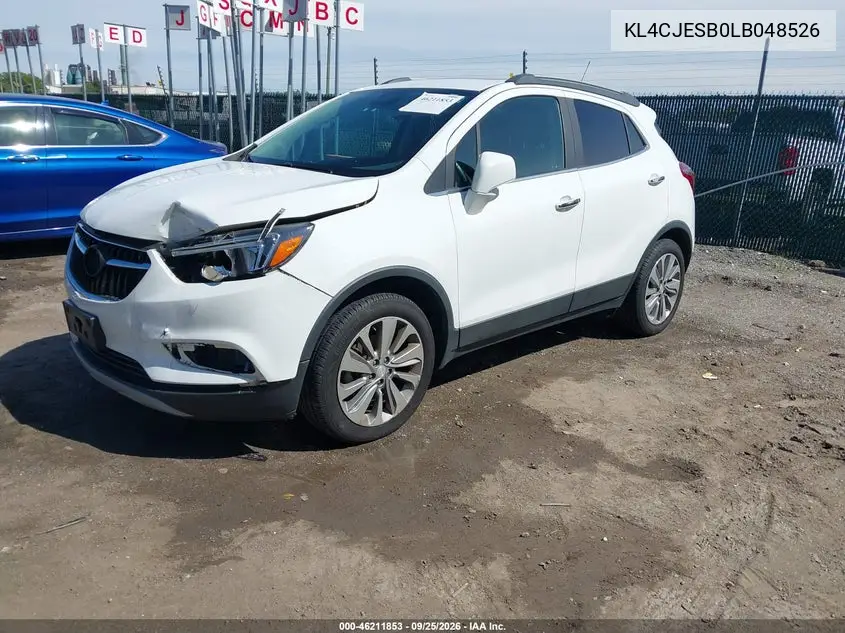 2020 BUICK ENCORE VIN KL4CJESB0LB048526 — фото 2