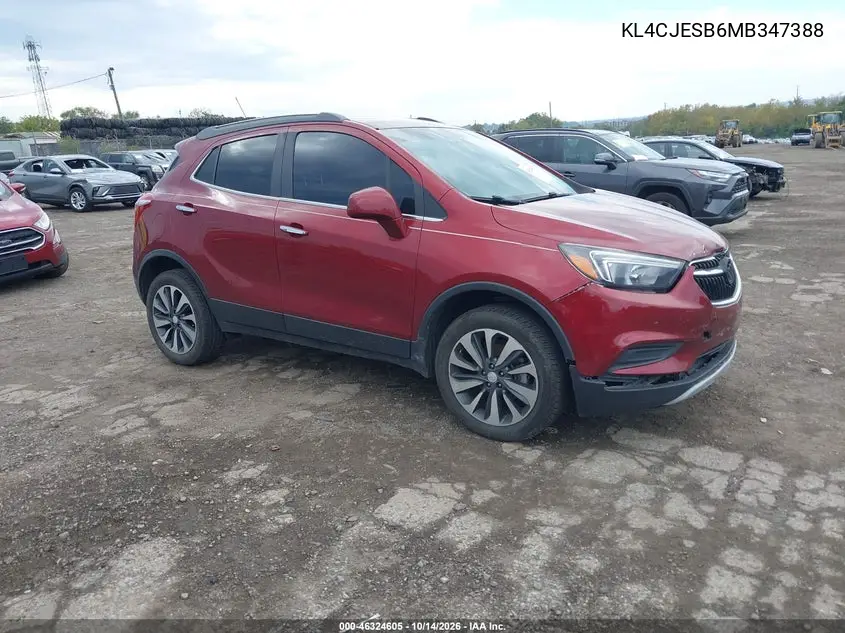 BUICK ENCORE 2021, VIN KL4CJESB6MB347388