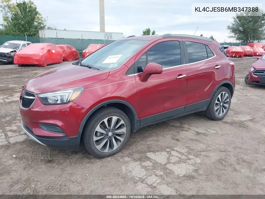 2021 BUICK ENCORE VIN KL4CJESB6MB347388 — фото 2