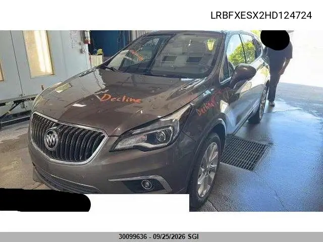 2017 BUICK ENVISION VIN LRBFXESX2HD124724 — фото 2