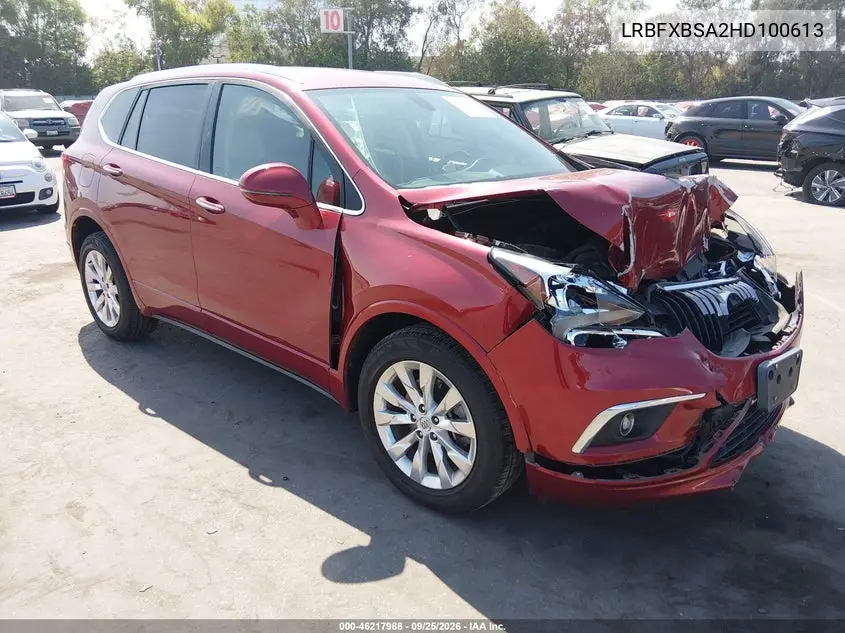 BUICK ENVISION 2017, VIN LRBFXBSA2HD100613