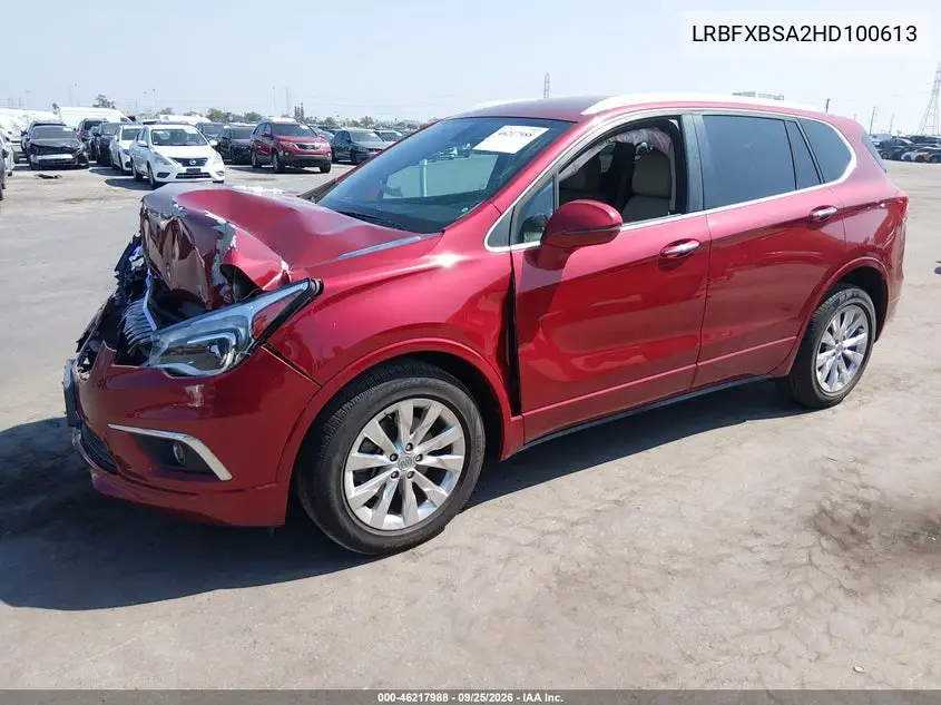 2017 BUICK ENVISION VIN LRBFXBSA2HD100613 — фото 2