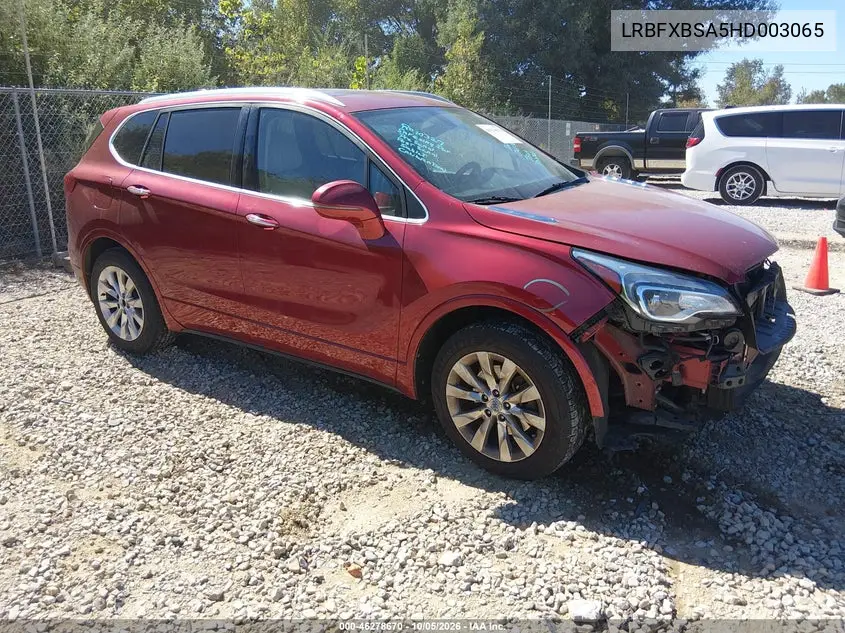 BUICK ENVISION 2017, VIN LRBFXBSA5HD003065