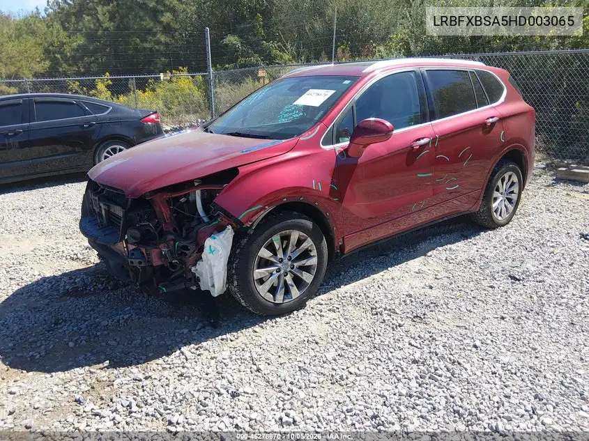 2017 BUICK ENVISION VIN LRBFXBSA5HD003065 — фото 2