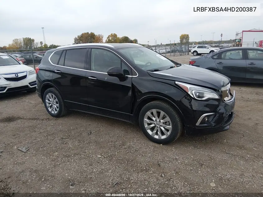 BUICK ENVISION 2017, VIN LRBFXBSA4HD200387