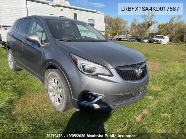 BUICK ENVISION 2019, VIN LRBFX1SA4KD017587