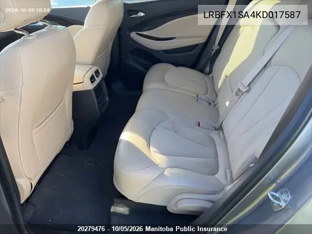 2019 BUICK ENVISION VIN LRBFX1SA4KD017587 — фото 8